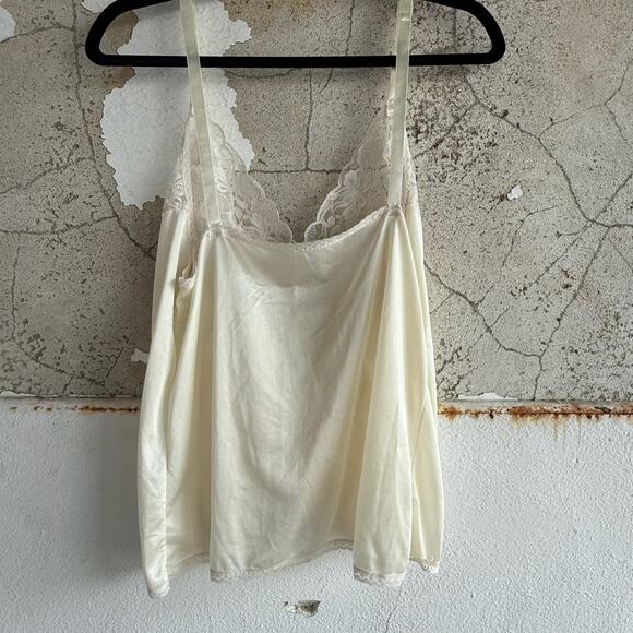 Vintage‎ Lace Cami Satin Camisole Coquette Balletcore Lingerie Top Ivory Size S - Picture 5 of 6
